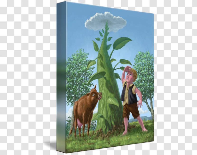 Jack And The Beanstalk Art Canvas Print Fairy Tale - Fauna Transparent PNG