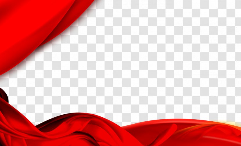 Red Textile Flag Wallpaper - Ribbon Transparent PNG