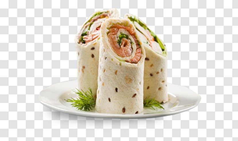 Smoked Salmon Barber Bistro Wrap Sandwich Hamburger - Catering Van Wraps Transparent PNG