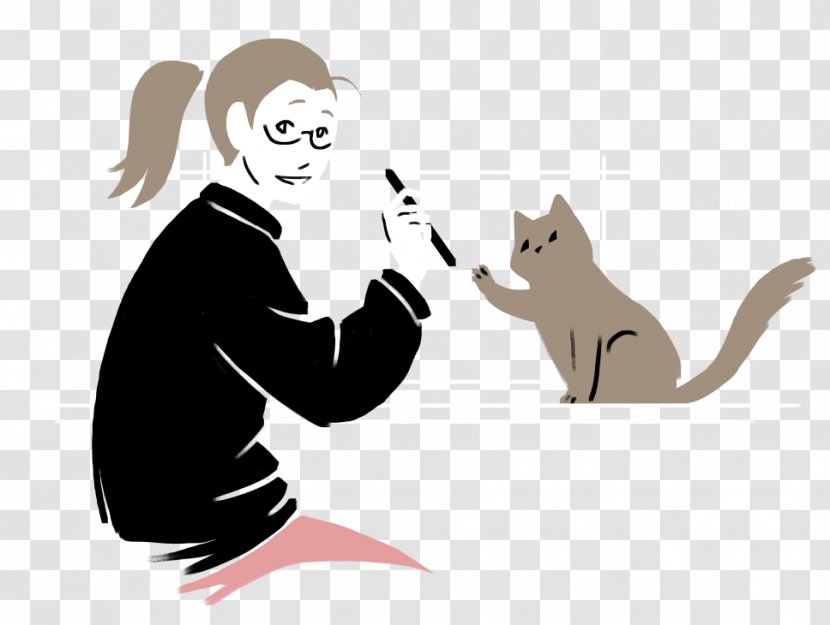 Cat Dog Drawing Silhouette - Tail Transparent PNG