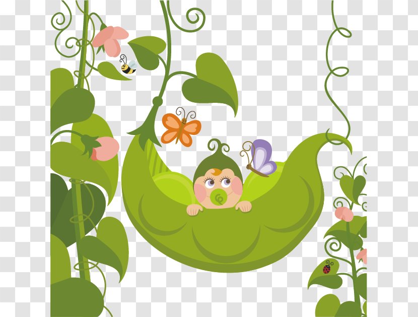 Stock Illustration Infant - Green - Baby Peas Transparent PNG