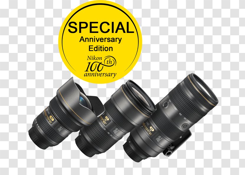 Nikon Nikkor AF-S 20078 Camera Lens Zoom - 100 Anniversary Transparent PNG