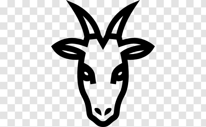 Mountain Goat Sticker Advertising Decal - Monochrome - Vector Transparent PNG