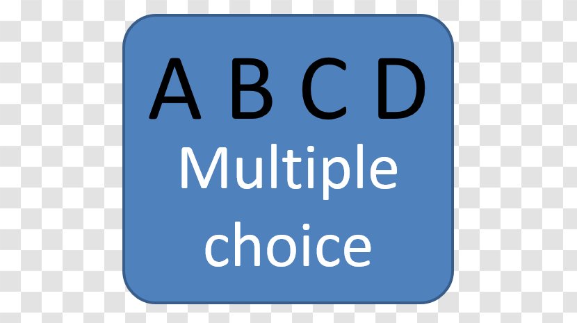 Multiple Choice Test Question Logo - Blue - Numerous Students Transparent PNG