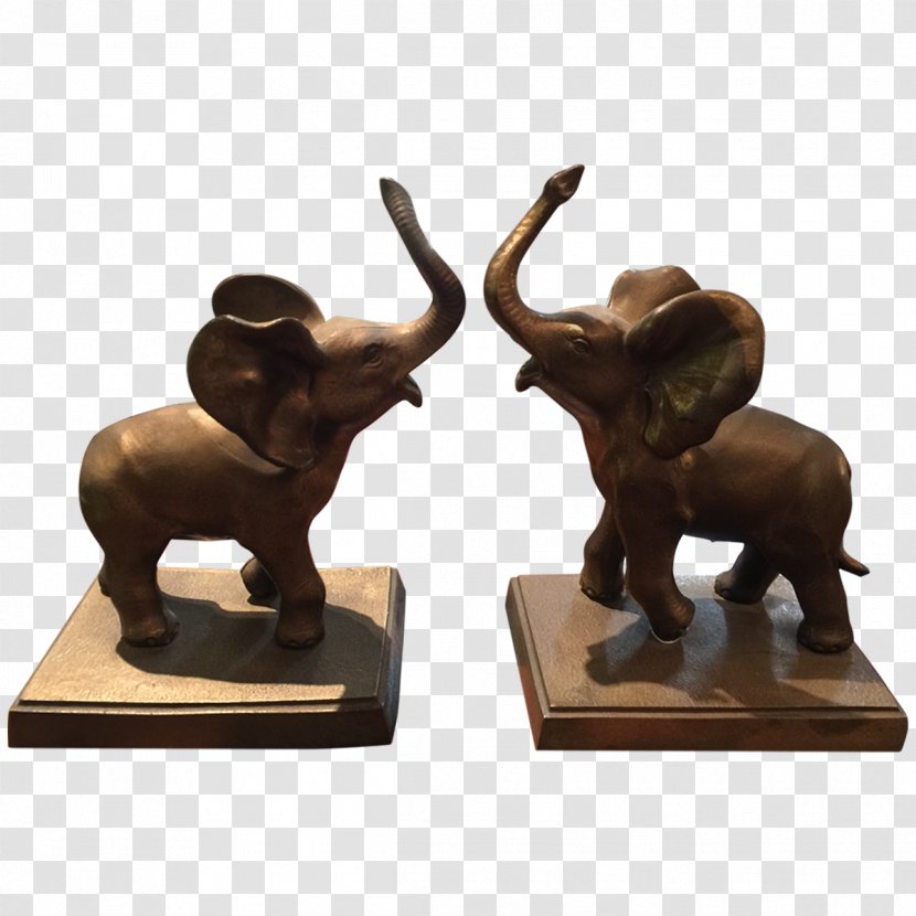 Bookend Indian Elephant Bronze Sculpture Furniture - Figurine Transparent PNG