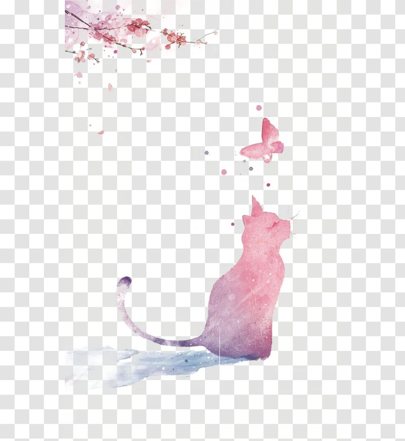 Truyu1ec7n Book Death Novel Love - Fairy Tale - Watercolor Cat Transparent PNG