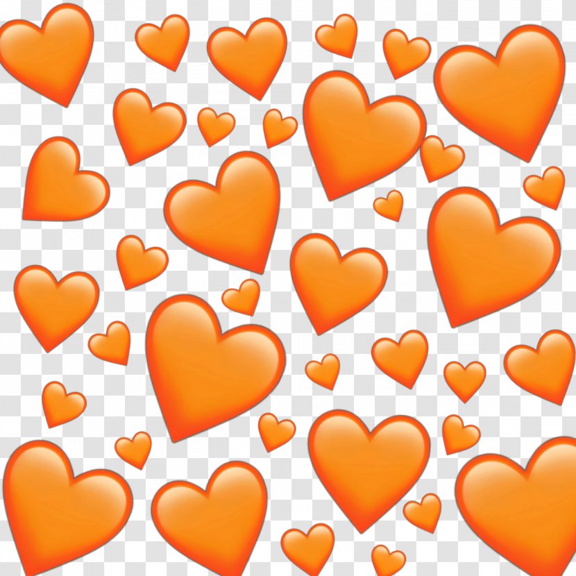 Heart Emoji Background Red Peach Text Transparent Png
