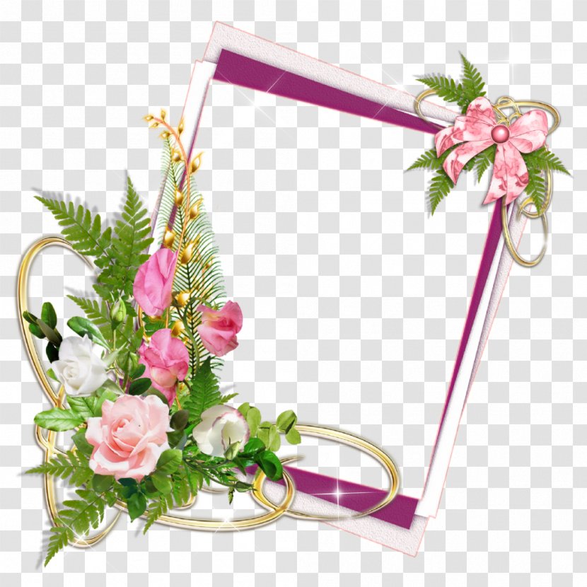 Picture Frames Clip Art - Rose - Floral Frame Transparent PNG