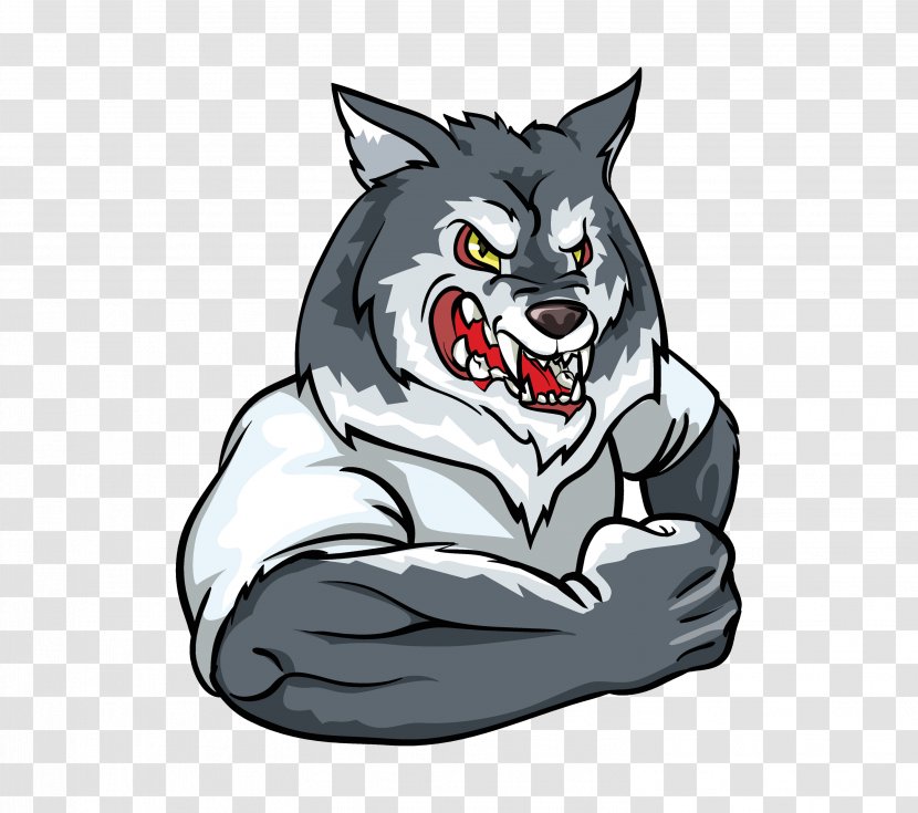 Gray Wolf Logo Mascot Clip Art - Roar Transparent PNG