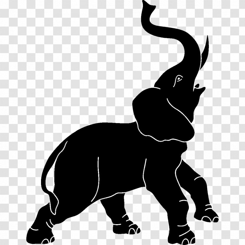 African Elephant - Black - Elephants Transparent PNG