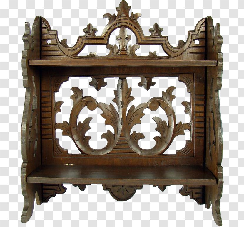 Shelf Antique Furniture Wood Carving Design - Bear Transparent PNG
