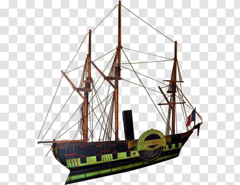 Brigantine Ship Barque Caravel Baltimore Clipper - Full Rigged Transparent PNG