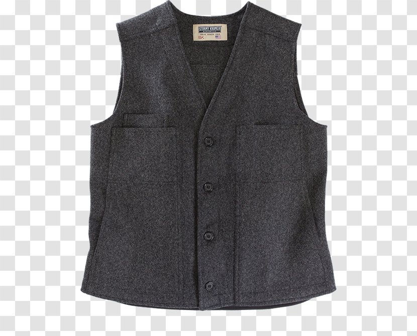 Gilets Waistcoat Sleeve Button Wool Transparent PNG