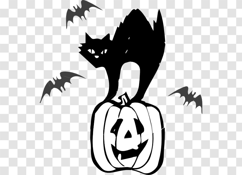 Black Cat Clip Art Jack-o'-lantern Halloween - Party Transparent PNG