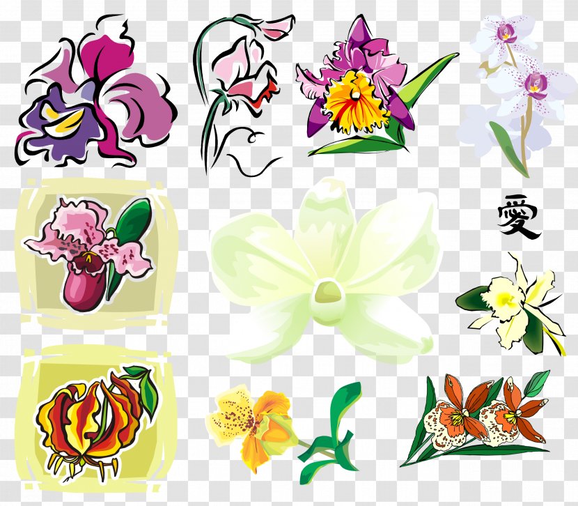 Floral Design Orchids Cut Flowers Clip Art - Artwork - Depositfiles Transparent PNG