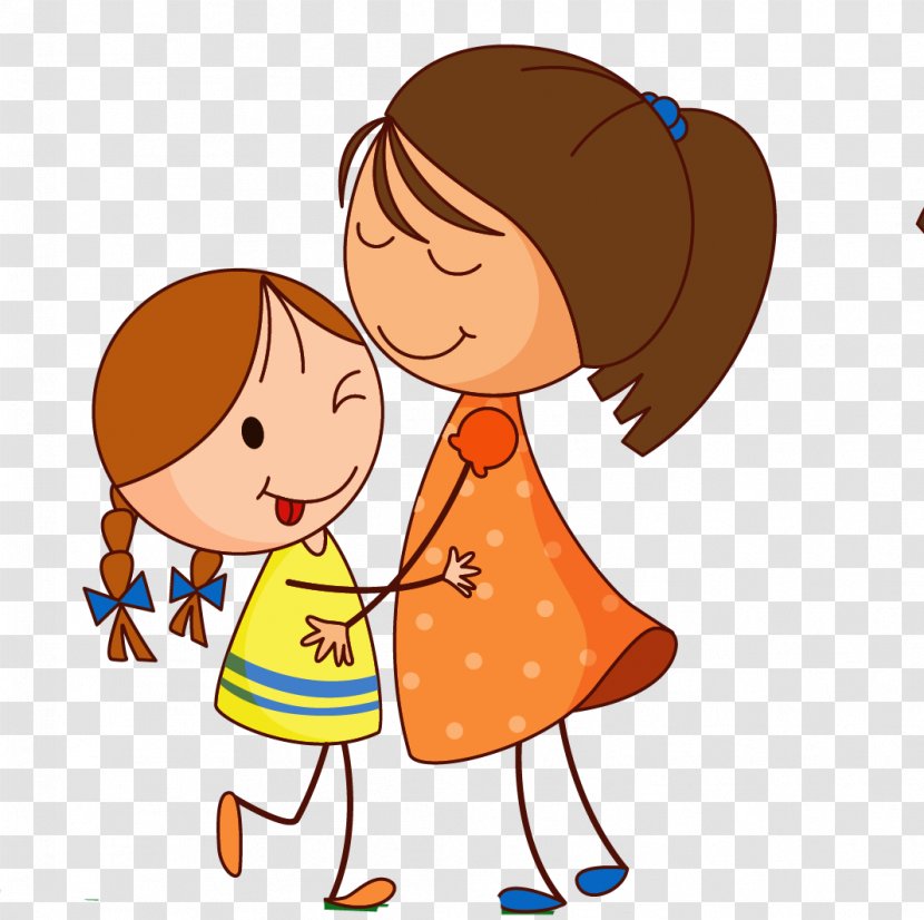 Sibling Cartoon Royalty-free - Heart - Child Transparent PNG