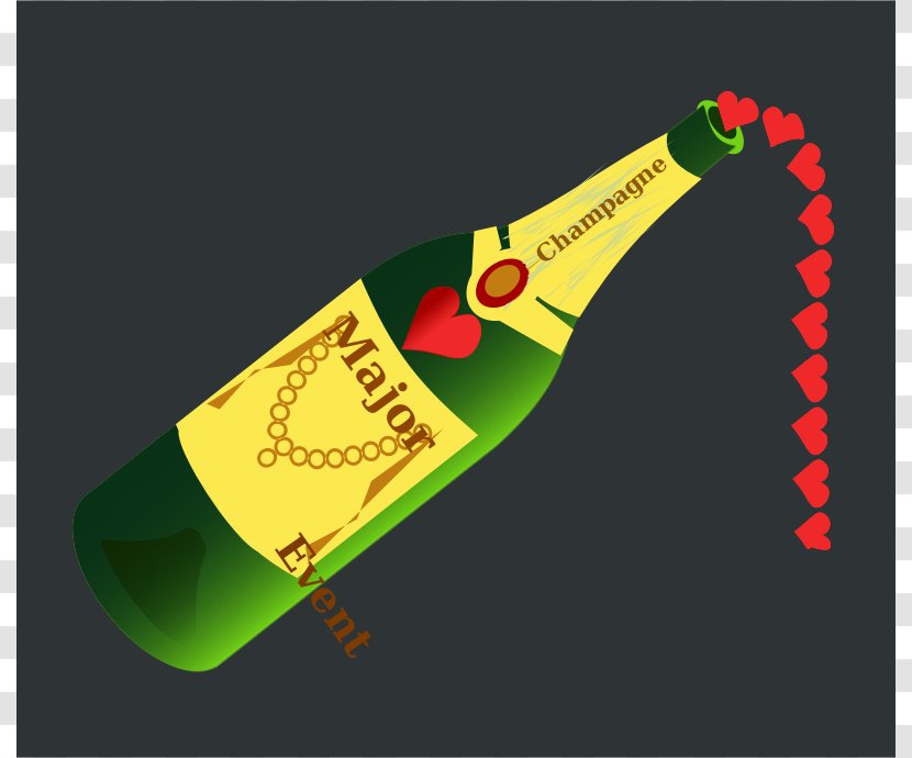 Champagne Glass Wine Bottle Clip Art - Major Cliparts Transparent PNG