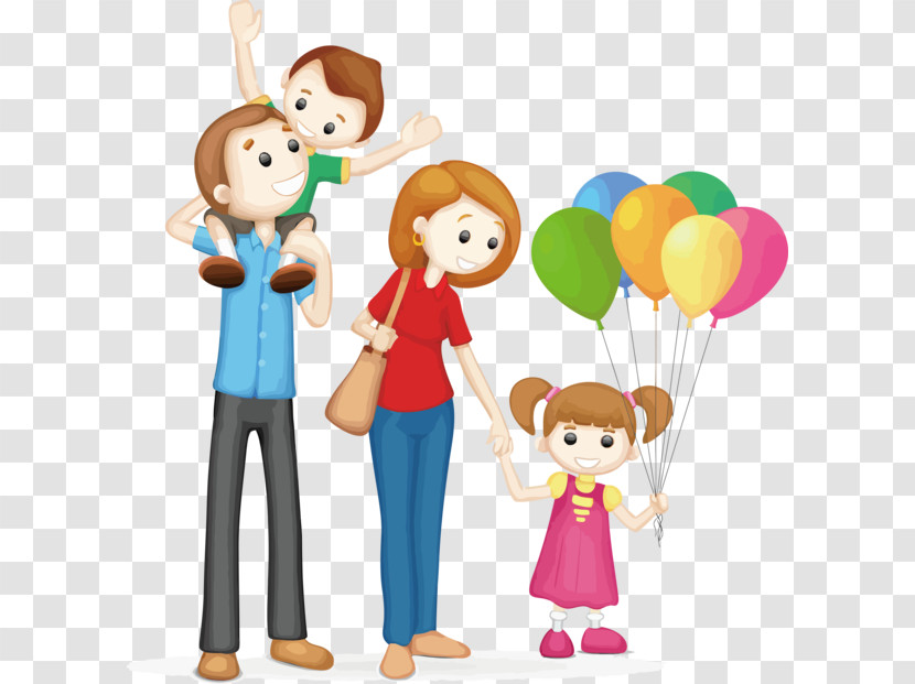 Cartoon Sharing Child Balloon Playing With Kids Transparent PNG