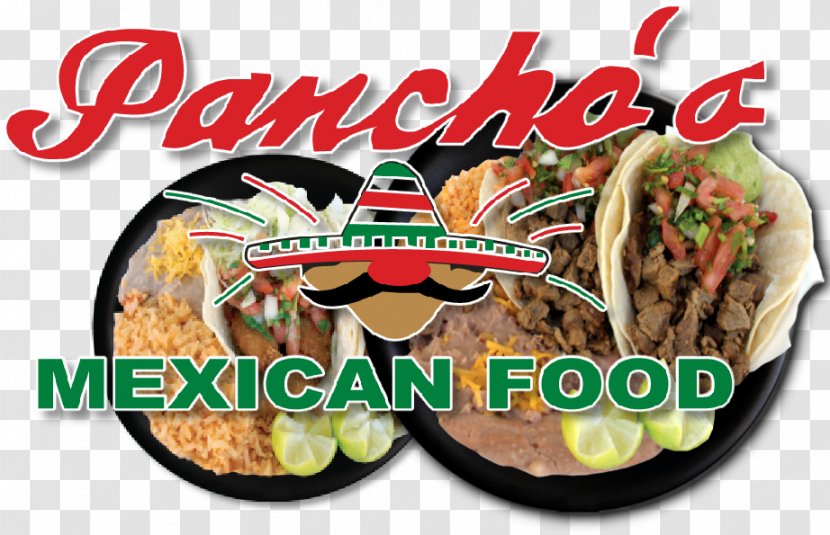 Mexican Cuisine Taco Burrito Vegetarian Pancho's Buffet - Food Graphics Transparent PNG