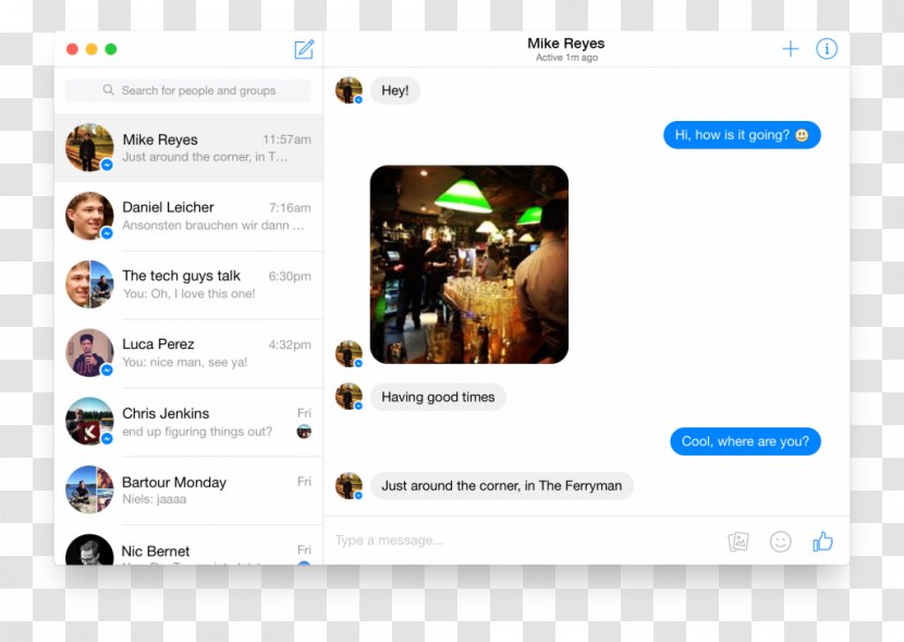 Facebook Messenger MacOS - Apple Transparent PNG