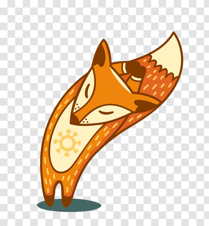 Red Fox Download Clip Art - Doing Yoga Transparent PNG