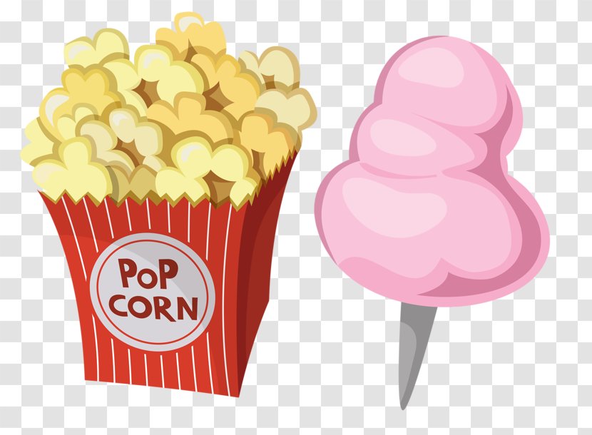 Popcorn Cotton Candy - And Ice Cream Transparent PNG