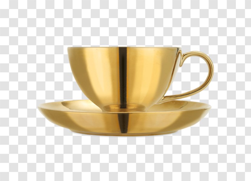 Teacup Coffee Cup - Gold - Cups Transparent PNG