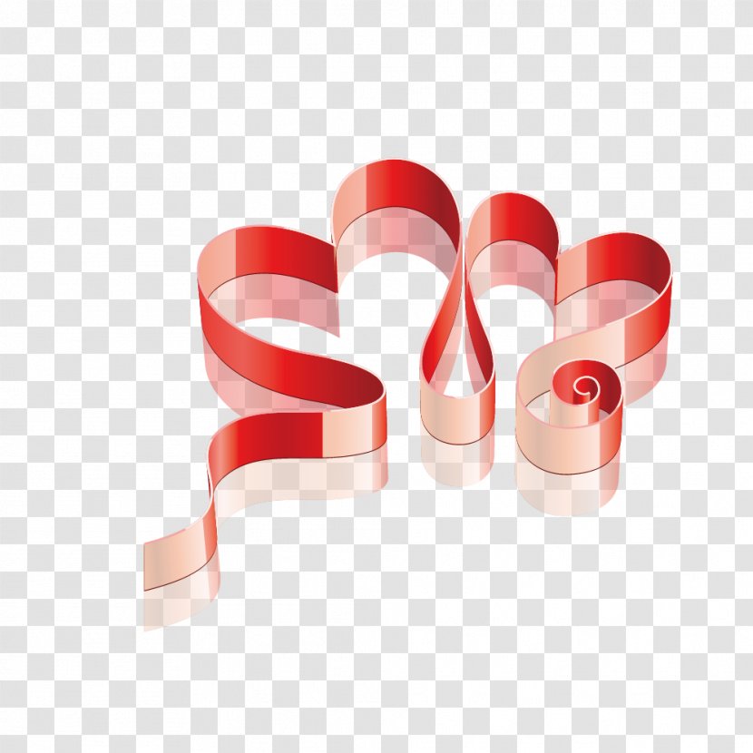 Download Heart - Valentine S Day - Vector Rolled Into A Ribbon Of Love Transparent PNG