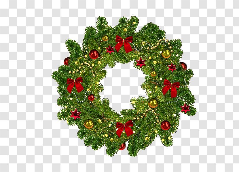 Watercolor Christmas Wreath - Decoration - Pine Family Ornament Transparent PNG