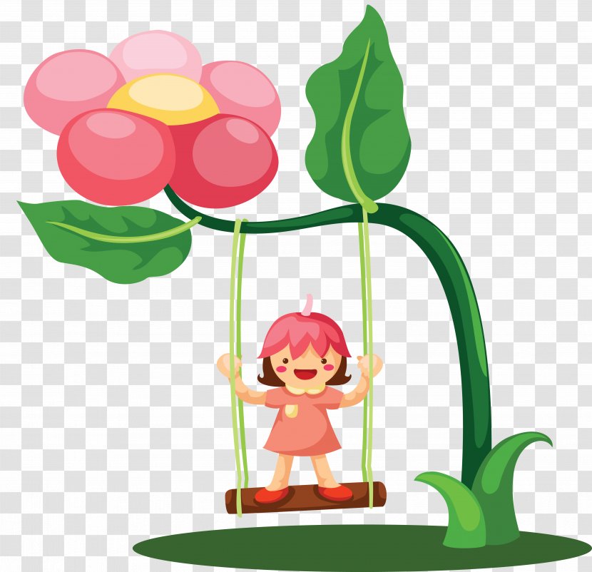 T-shirt Child - Flower - Swing Transparent PNG