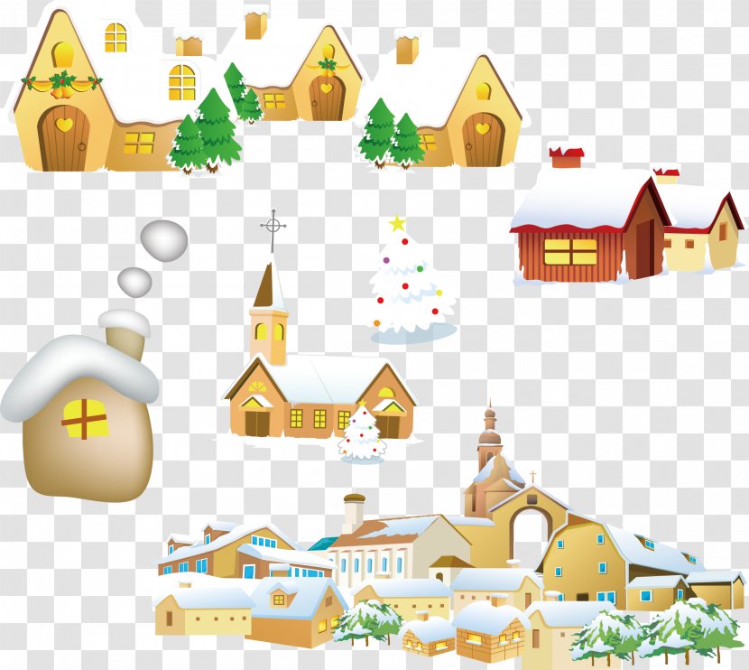 Christmas Clip Art - Product Design - Snow Hut Vector Cartoon Transparent PNG