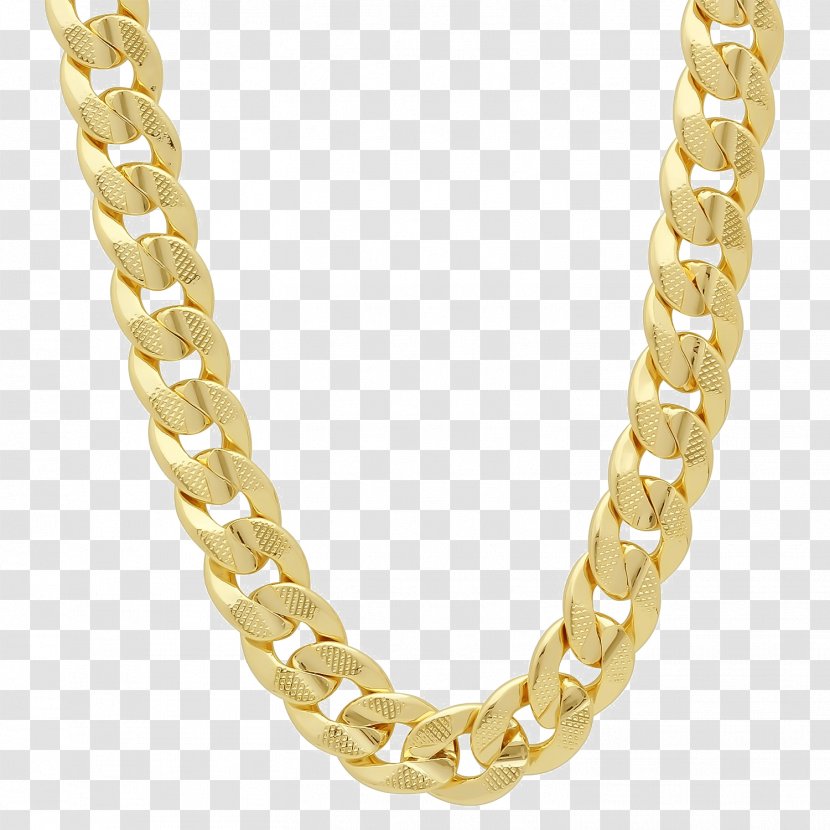 Chain Necklace Cubic Zirconia Gold Jewellery - Figaro Transparent PNG