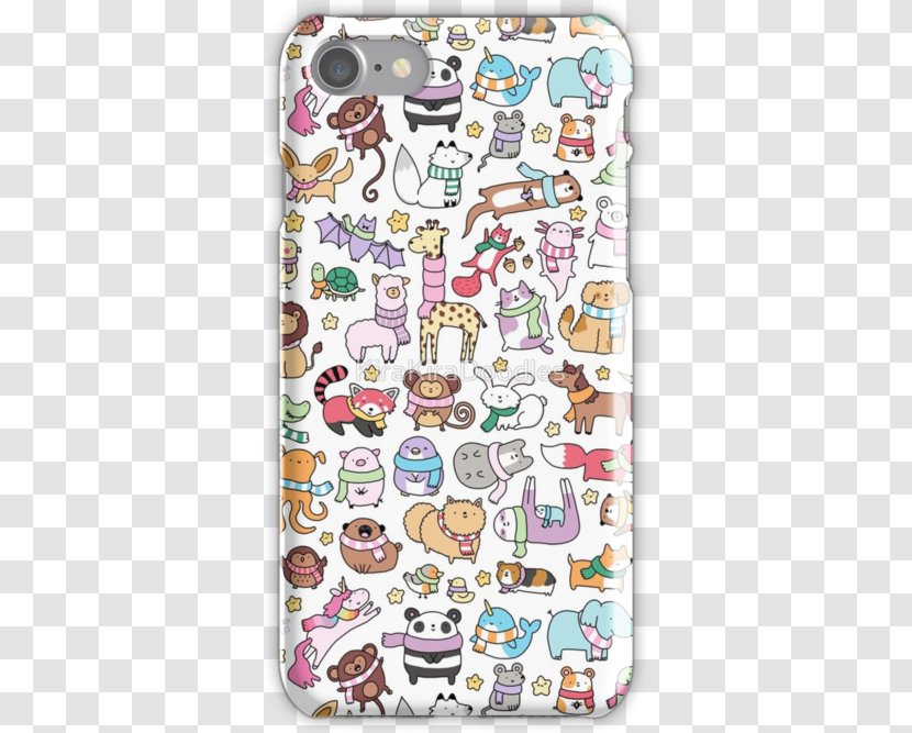 Doodle Drawing Animal Paper Pattern - Mobile Phone Accessories - Cover Photo Transparent PNG