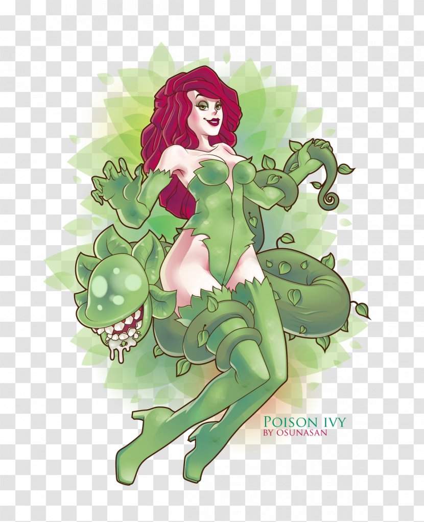 Poison Ivy Batman Comics Cartoon - Organism Transparent PNG