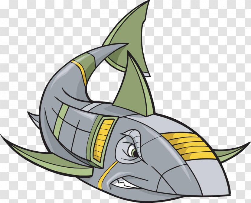 Shark Robot Cyborg Illustration - Fish - Mech Cartoon Transparent PNG