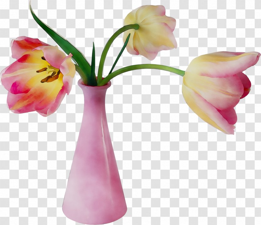 Floral Design Vase Cut Flowers - Pink - Pedicel Transparent PNG