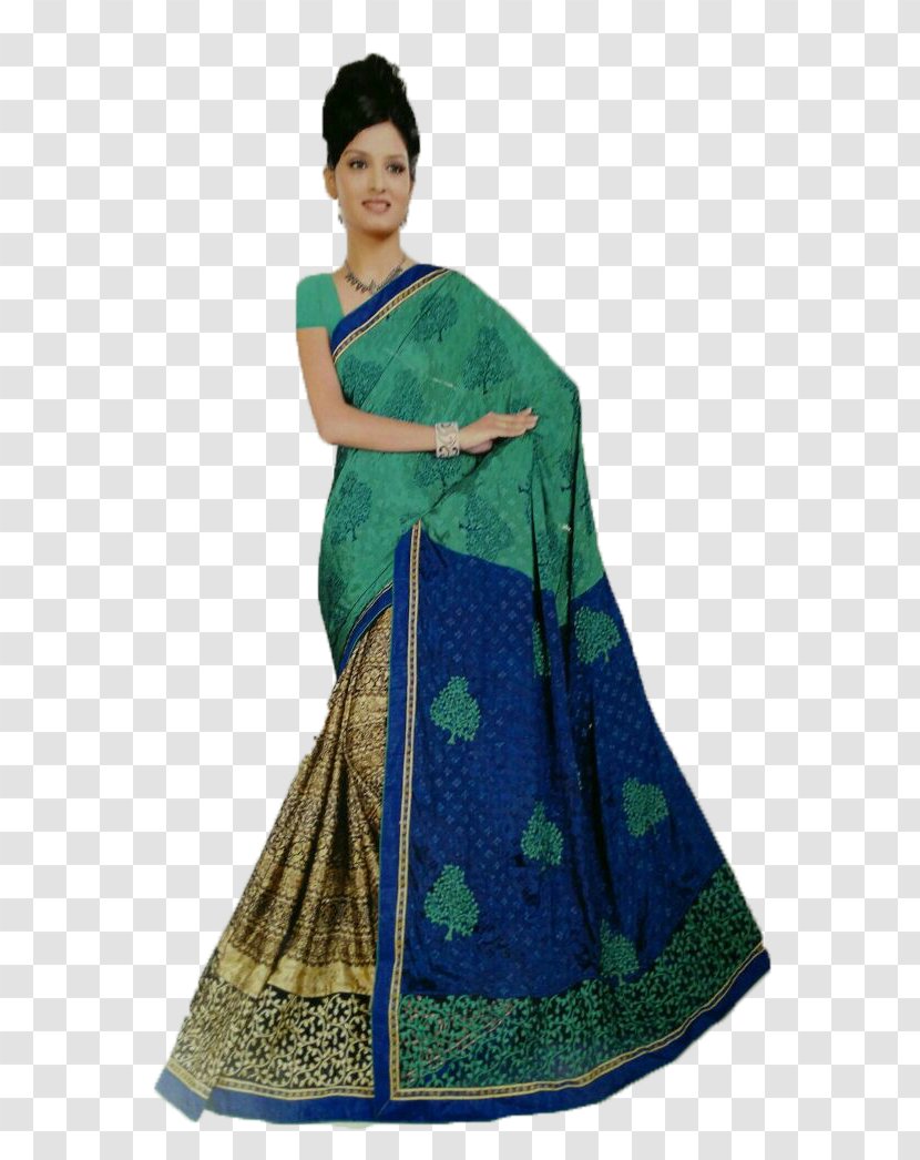 Sari Chiffon Dupatta Clothing Fashion - Green Transparent PNG