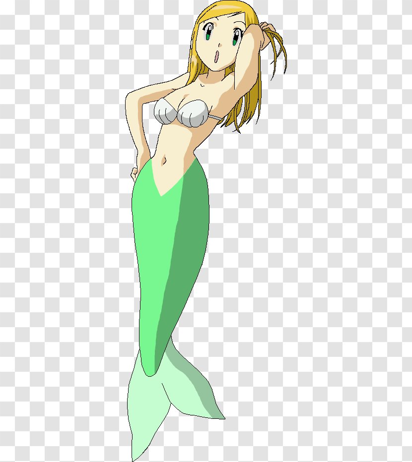 Mermaid Takuya Kanbara Digimon Clam - Watercolor - Top Transparent PNG