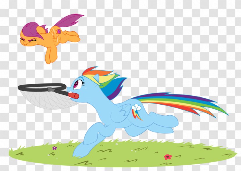 Rainbow Dash Scootaloo Cutie Mark Crusaders Flight Image - Color - Power Ponies Transparent PNG