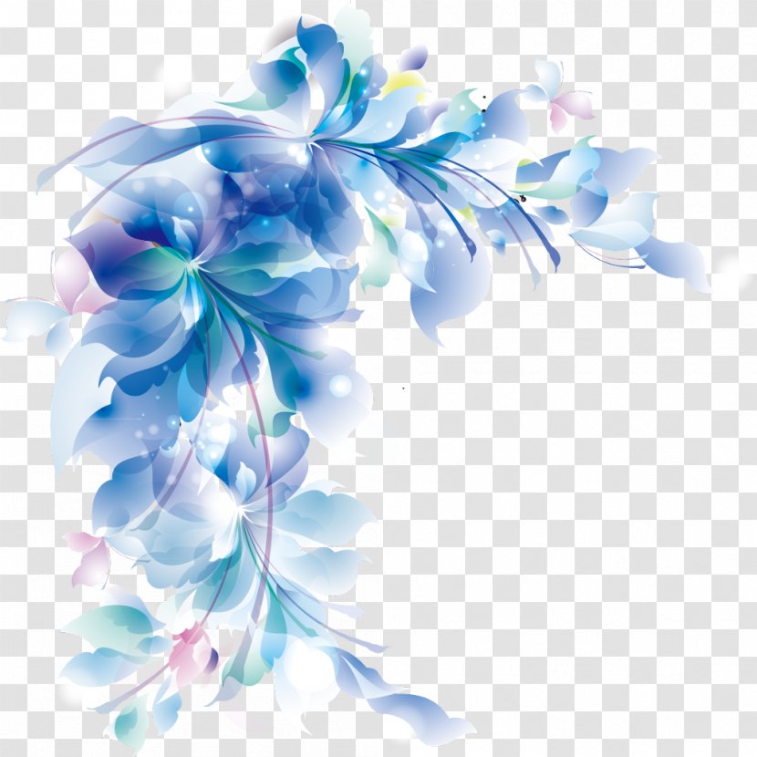 Blue Flower Plant Petal Cut Flowers - Hydrangea Delphinium Transparent PNG