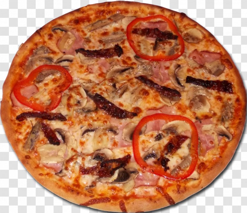 California-style Pizza Sicilian Ham Italian Cuisine - Flatbread Transparent PNG