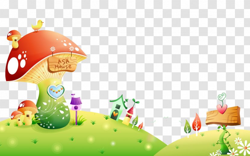 Cartoon Animation High-definition Television Wallpaper - Highdefinition - Mushroom House Transparent PNG