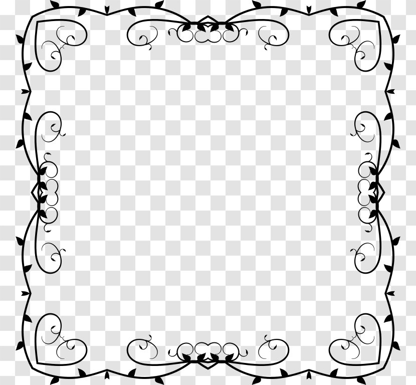 Picture Frames Borders And Drawing Line Art Clip - Design Transparent PNG
