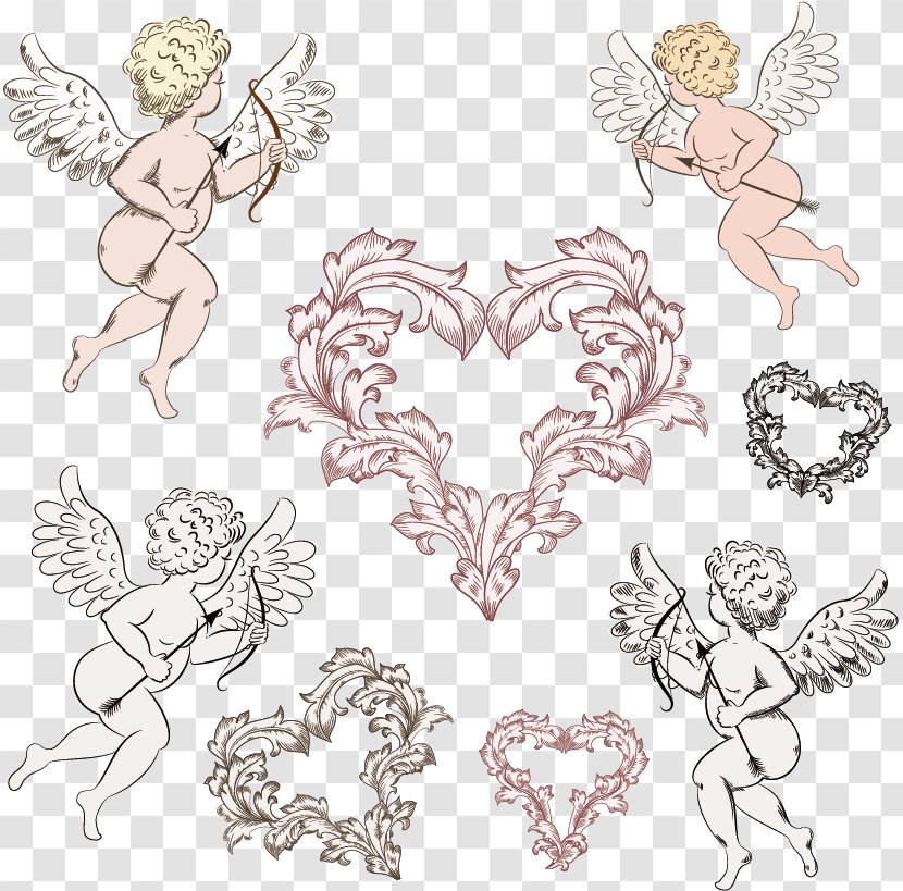 Cupid Heart Illustration - Material Transparent PNG