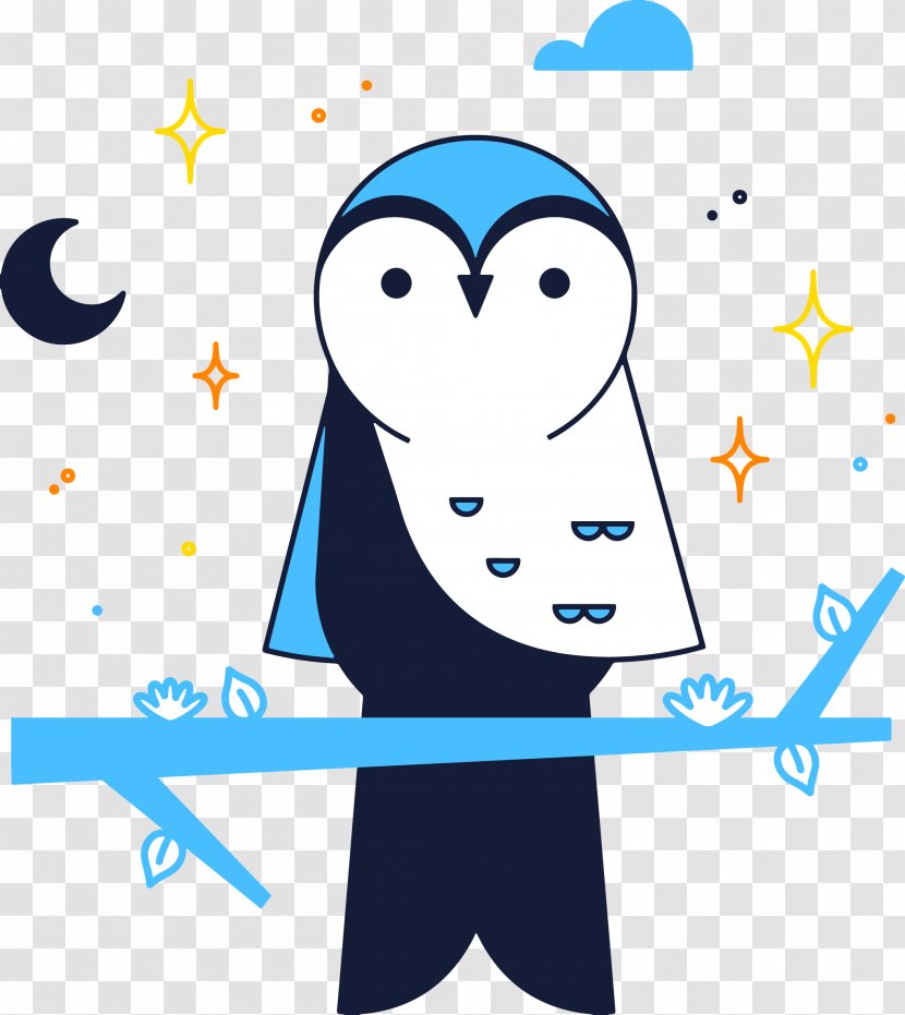 Owl Blue Euclidean Vector Clip Art - Penguin Transparent PNG