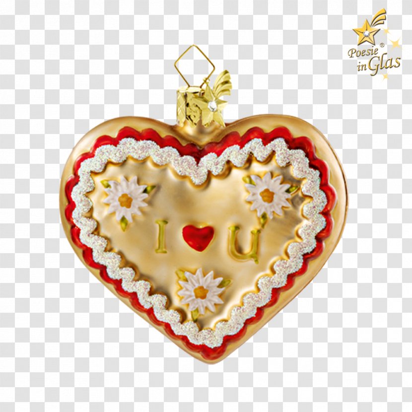 Lebkuchen Locket Christmas Ornament Heart - Poetry Decoration Transparent PNG