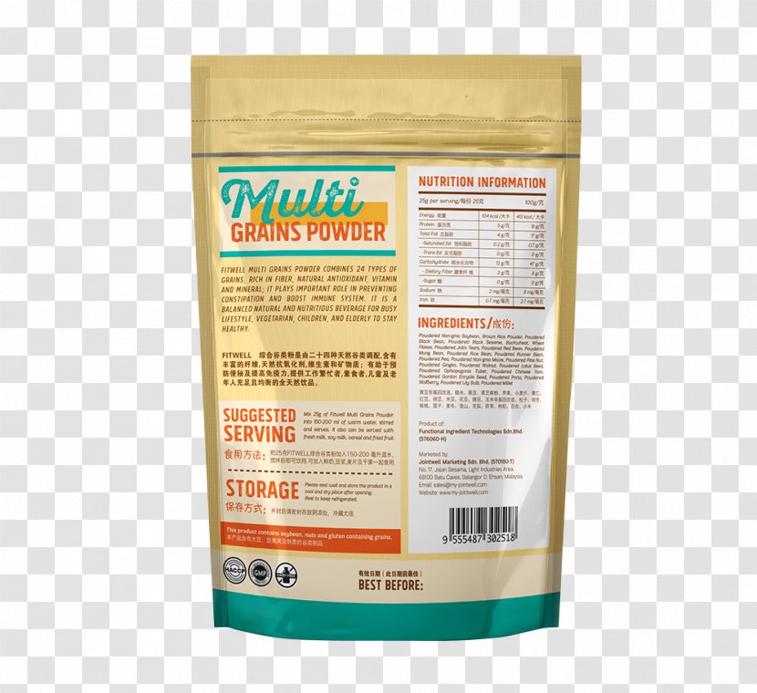Cereal Powder Vitamin Food - Joint Transparent PNG