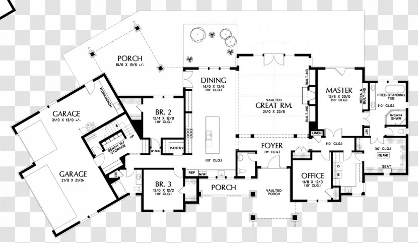 Floor Plan House - Text - Design Transparent PNG