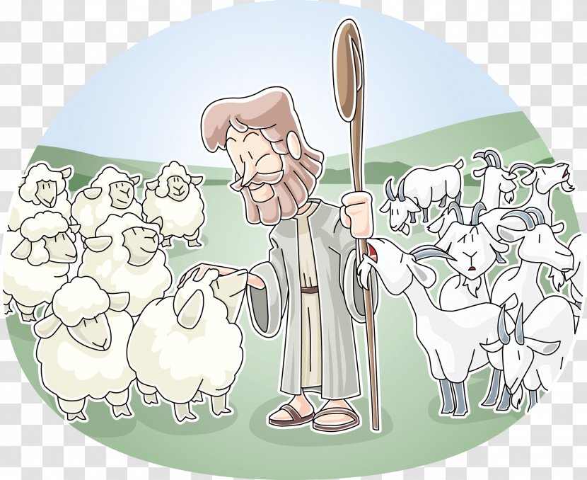 Cartoon Sheep Old Man Flock - Silhouette - Frame Transparent PNG