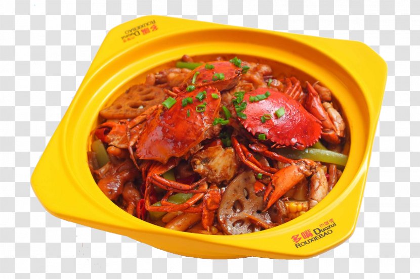 Crab Thai Cuisine Seafood Chinese Meat - Yellow Container Catering Industry Pot Transparent PNG